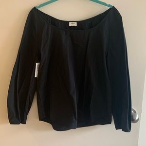 Aritzia cotton poplin peasant blouse, NWT